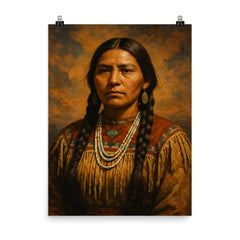 Zitkala Sa poster on a plain backdrop in size 8"x10".