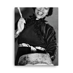 Zora Neale Hurston canvas print on a plain backdrop in size 18"x24".