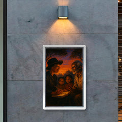 Zora Neale Hurston collecting folktales at dusk poster 2