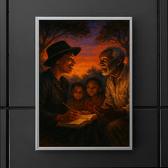 Zora Neale Hurston collecting folktales at dusk poster 5
