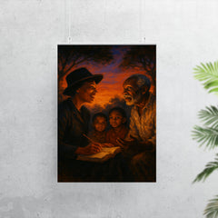 Zora Neale Hurston collecting folktales at dusk poster 7