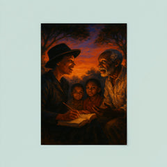 Zora Neale Hurston collecting folktales at dusk poster 8