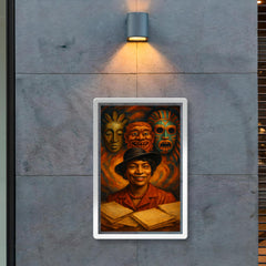 Zora Neale Hurston folkloric masks and manuscripts poster 2