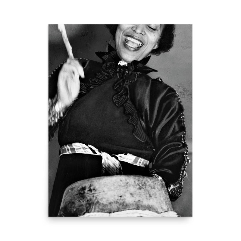 Zora Neale Hurston poster on a plain backdrop in size 18