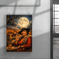 Zora Neale Hurston under Southern juke joint moon poster 4