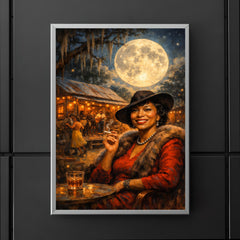 Zora Neale Hurston under Southern juke joint moon poster 5