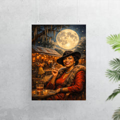 Zora Neale Hurston under Southern juke joint moon poster 7