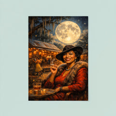 Zora Neale Hurston under Southern juke joint moon poster 8