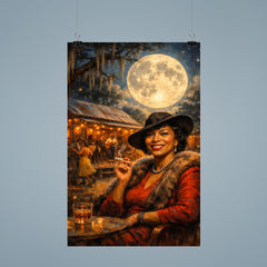 Zora Neale Hurston under Southern juke joint moon poster 9