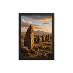 Zorats Karer Karahunj Megaliths Armenia framed print on a plain backdrop in size 12"x16".