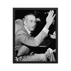 Zulfikar Ali Bhutto framed print on a plain backdrop in size 16"x20".