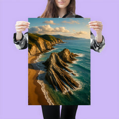 Zumaia Flysch Cliffs Basque Country Spain poster 3