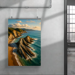 Zumaia Flysch Cliffs Basque Country Spain poster 4