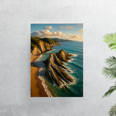 Zumaia Flysch Cliffs Basque Country Spain poster 7
