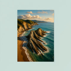 Zumaia Flysch Cliffs Basque Country Spain poster 8