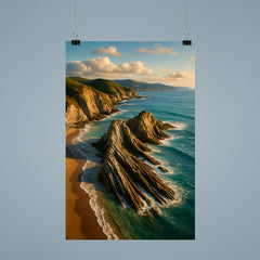 Zumaia Flysch Cliffs Basque Country Spain poster 9