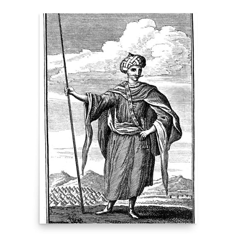 Abdallah of Morocco poster print, in size 18x24 inches.