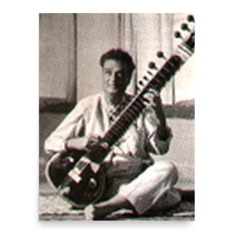 Abdul Halim Jaffer Khan poster print, in size 18x24 inches.