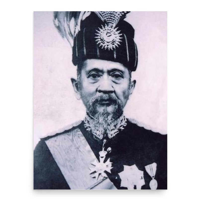 Abdul Hamid Halim of Kedah poster print, in size 18x24 inches.
