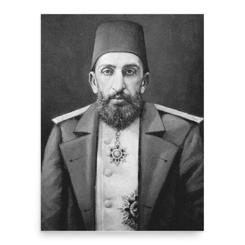 Abdul Hamid II poster print, in size 18x24 inches.