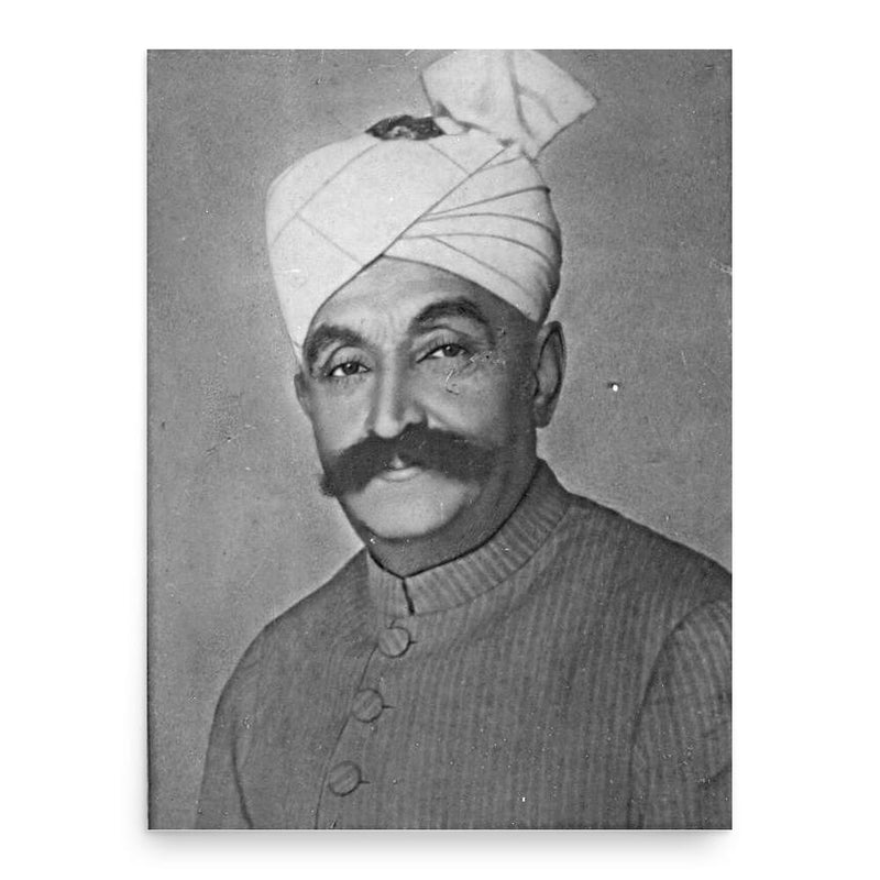 Abdul Majid Khan Tarin poster print, in size 18x24 inches.
