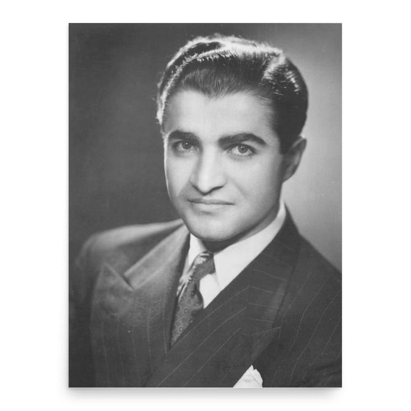 Abdul Reza Pahlavi poster print, in size 18x24 inches.