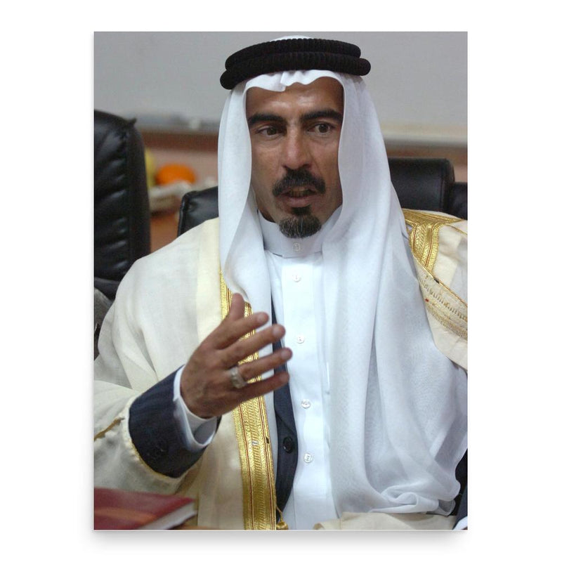 Abdul Sattar Abu Risha poster print, in size 18x24 inches.