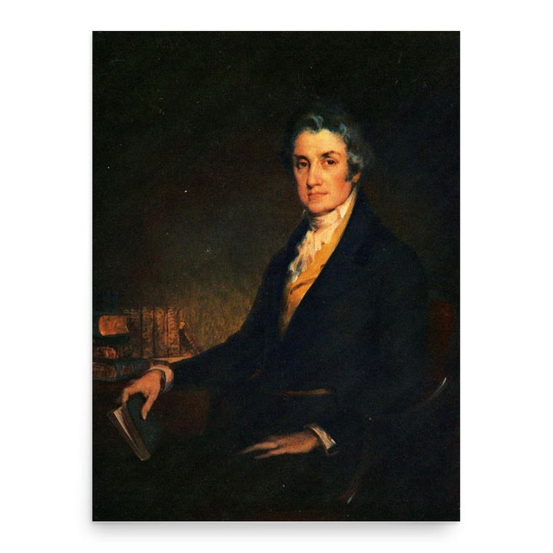 Abraham Baldwin poster print, in size 18x24 inches.