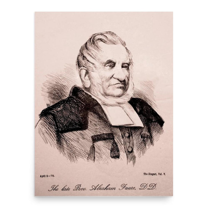 Abraham Faure poster print, in size 18x24 inches.