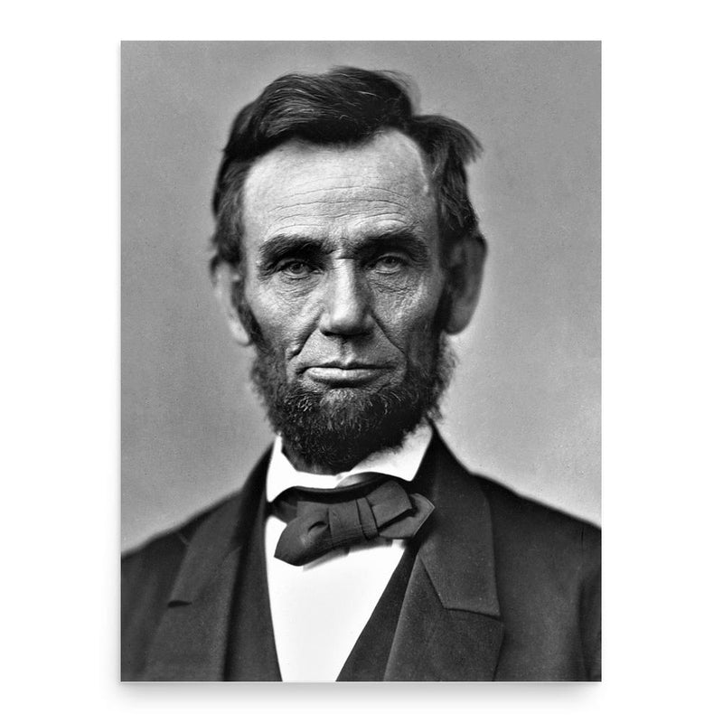 Abraham Lincoln poster print, in size 18x24 inches.