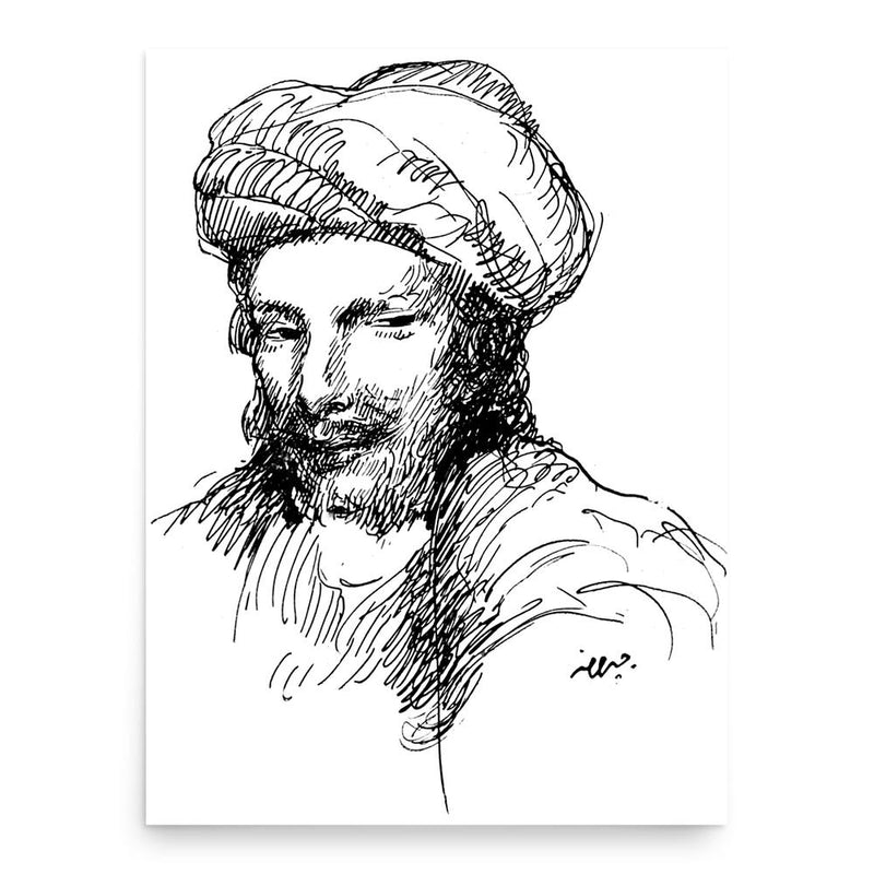 Abu Nuwas poster print, in size 18x24 inches.