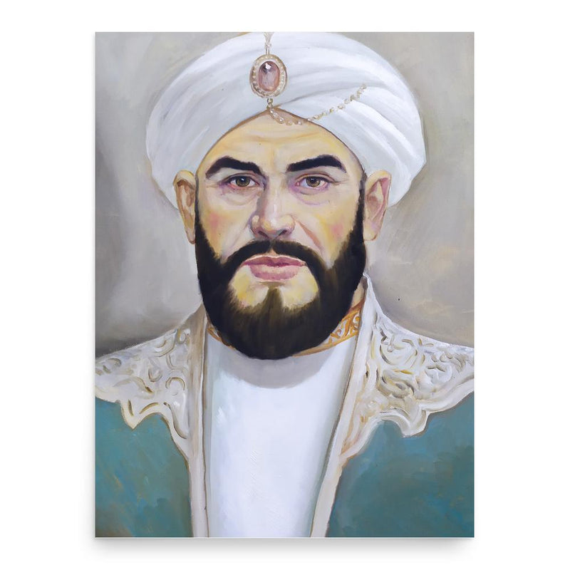 Abu al-Ghazi Bahadur poster print, in size 18x24 inches.