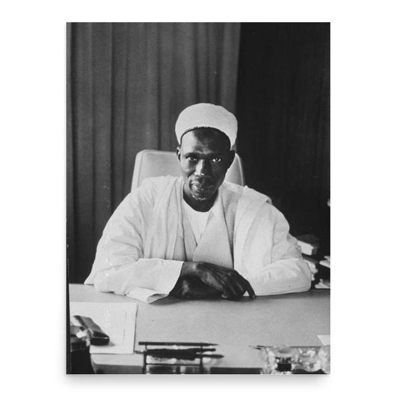 Abubakar Tafawa Balewa poster print, in size 18x24 inches.