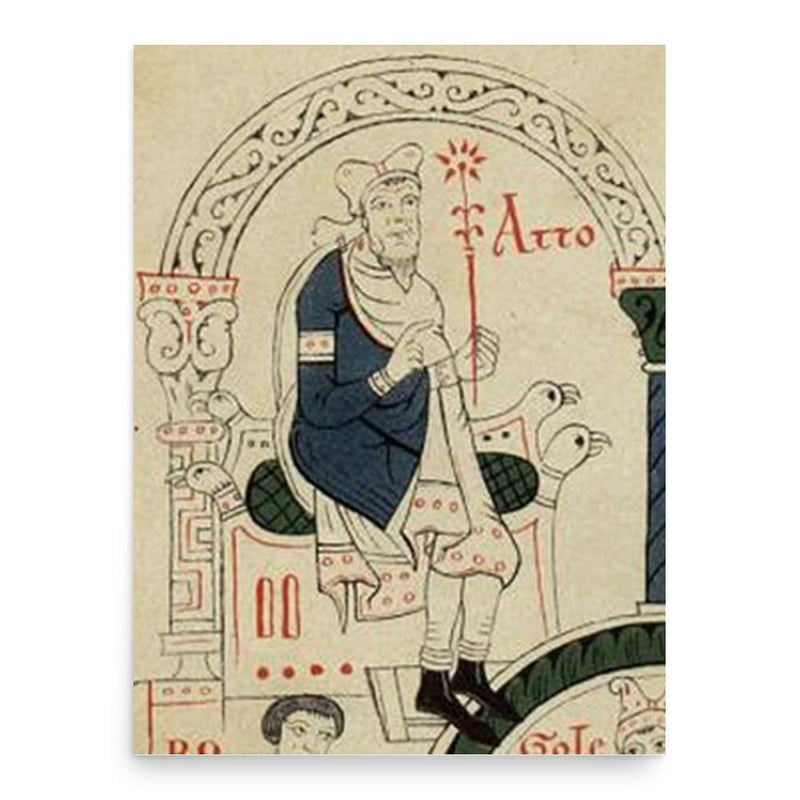 Adalbert Atto of Canossa poster print, in size 18x24 inches.