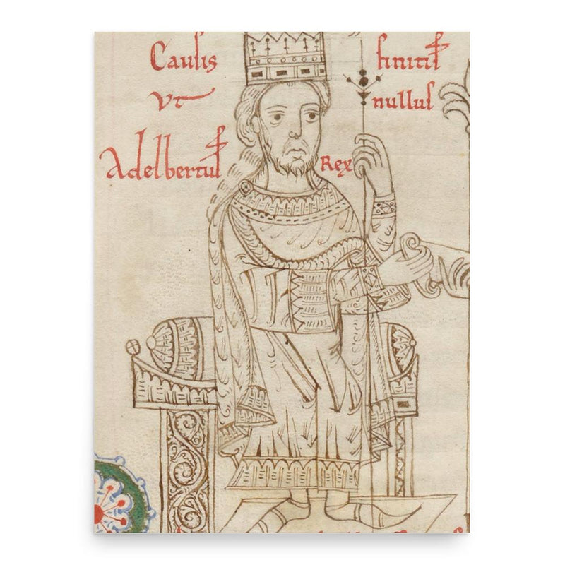 Adalbert of Italy poster print, in size 18x24 inches.