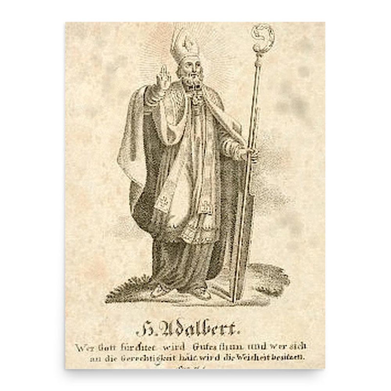 Adalbert of Magdeburg poster print, in size 18x24 inches.