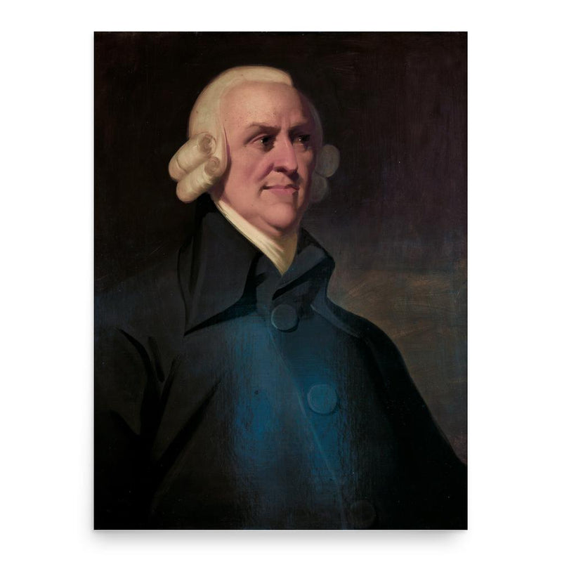 Adam Smith poster print, in size 18x24 inches.