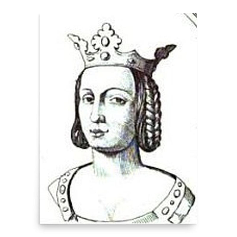 Adelaide of Aquitaine poster print, in size 18x24 inches.