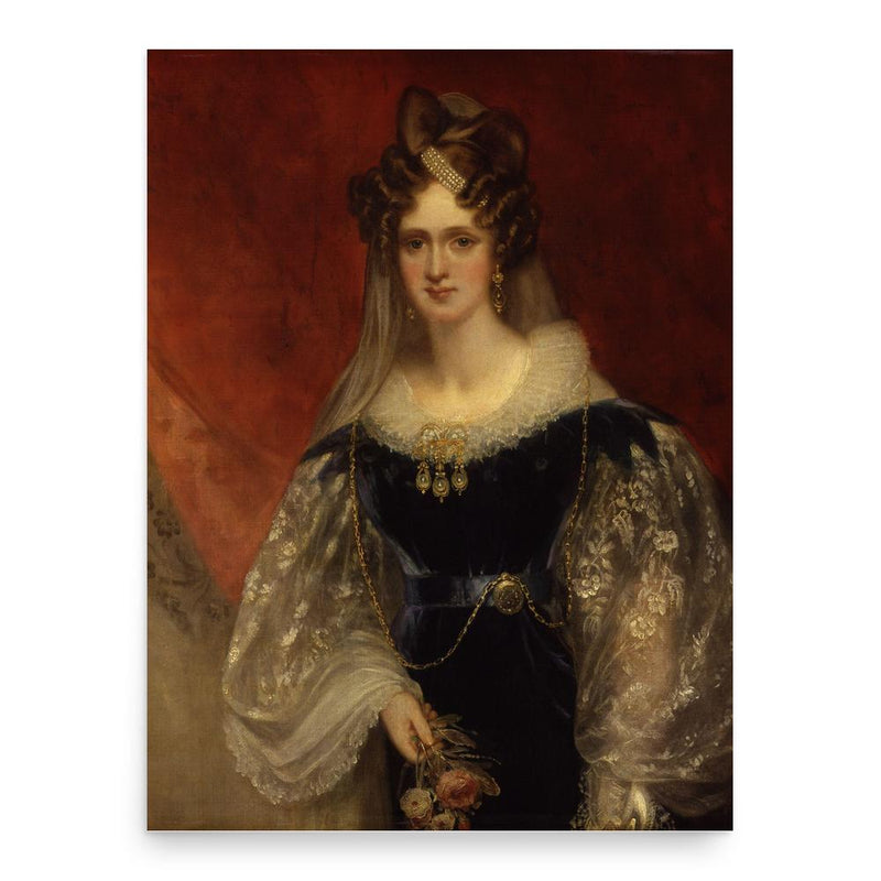 Adelaide of Saxe-Meiningen poster print, in size 18x24 inches.