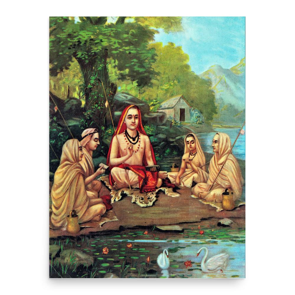 Adi Shankara poster print, in size 18x24 inches.