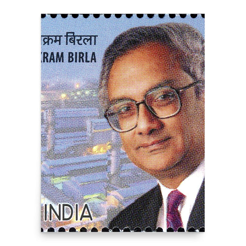 Aditya Vikram Birla poster print, in size 18x24 inches.