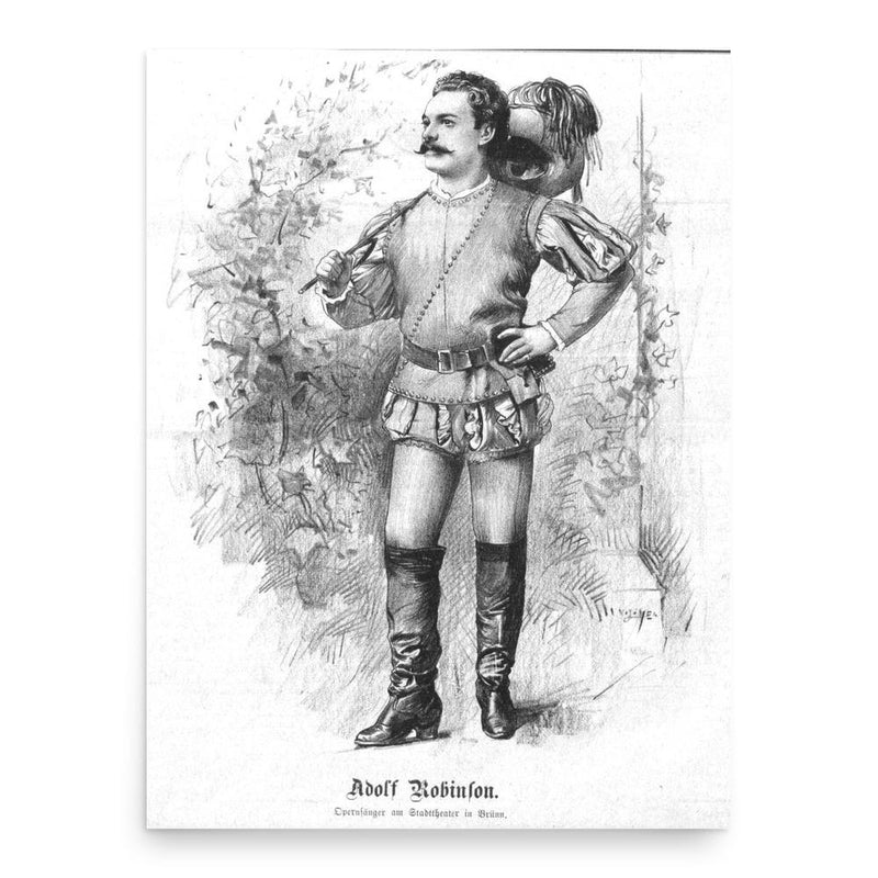 Adolf Robinson poster print, in size 18x24 inches.