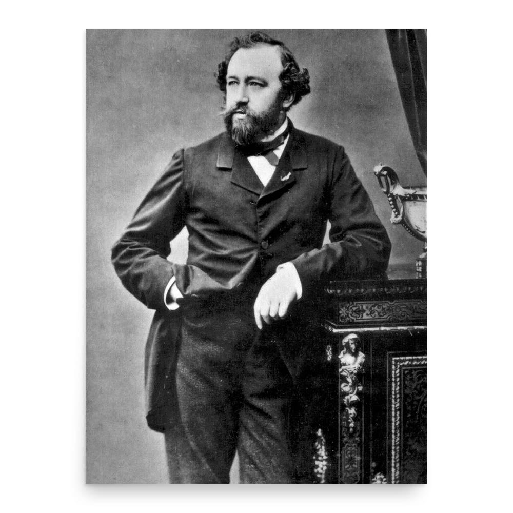 Adolphe Sax poster print, in size 18x24 inches.