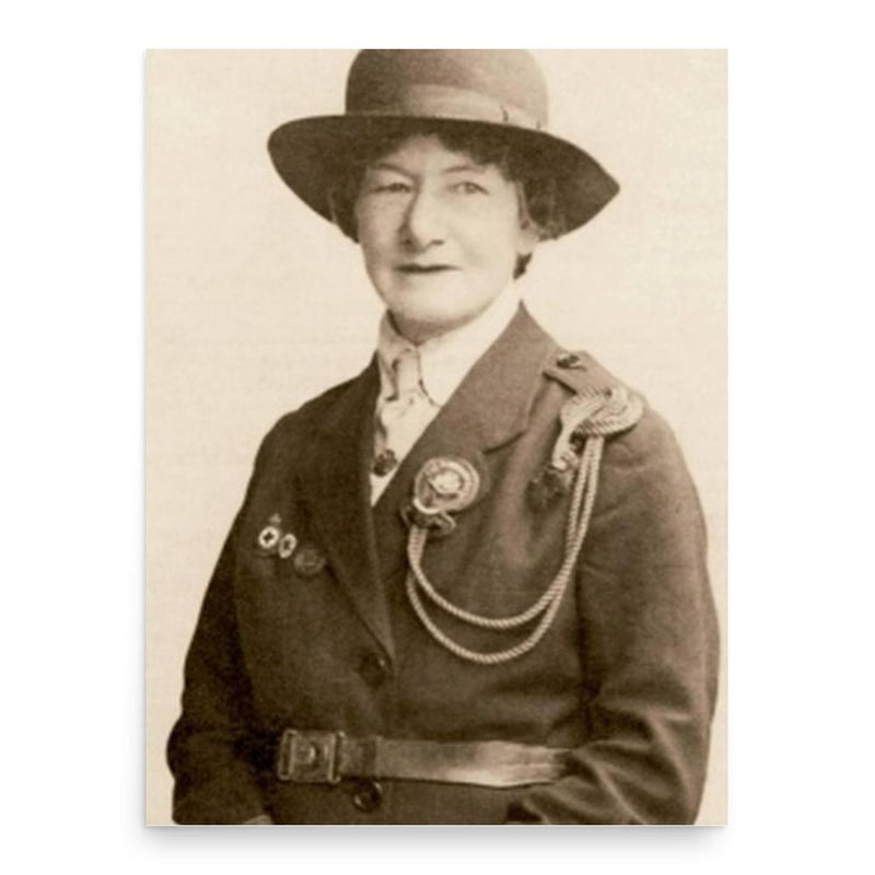 Agnes Baden-Powell poster print, in size 18x24 inches.