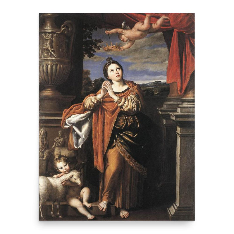 Agnes of Rome poster print, in size 18x24 inches.