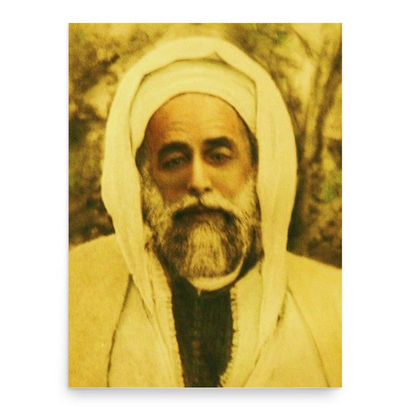 Ahmad al-Alawi poster print, in size 18x24 inches.