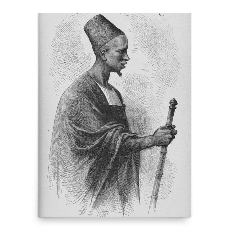 Ahmadu Tall poster print, in size 18x24 inches.