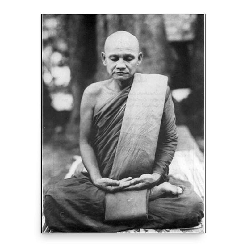 Ajahn Chah poster print, in size 18x24 inches.