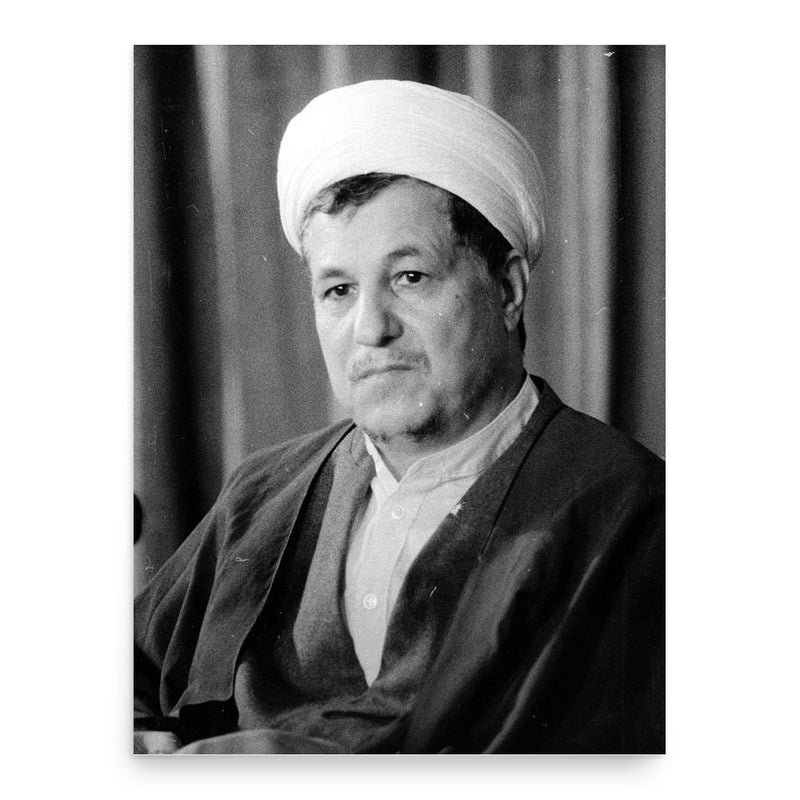 Akbar Hashemi Rafsanjani poster print, in size 18x24 inches.