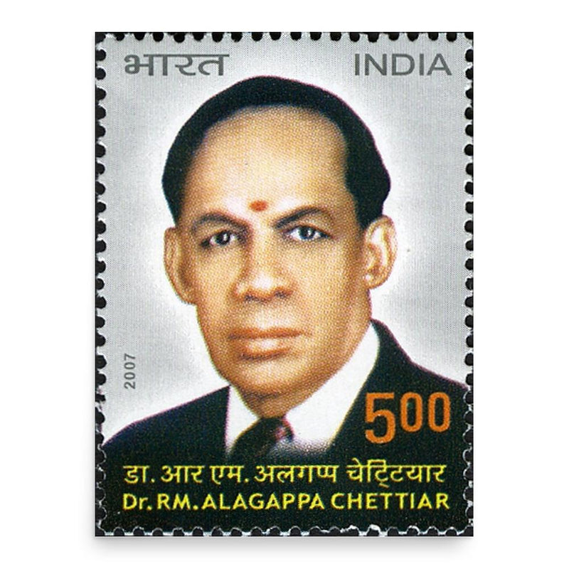 Alagappa Chettiar poster print, in size 18x24 inches.